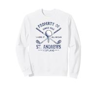 proprietà di St. Andrews Scotland Golf Since 1552 Distressed Felpa