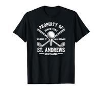 proprietà di St. Andrews Scotland Golf Since 1552 White Print Maglietta