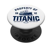 Proprietà di Titanic 1912 White Star Line Navy Print PopSockets PopGrip Adesivo