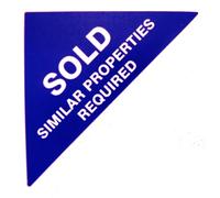 Proprietà Vendite Etichette Blu Large Triangoli Immobiliare E Locazione Agenti