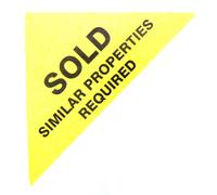 Proprietà Vendite Etichette Giallo Piccolo Triangoli Immobiliare E Locazione