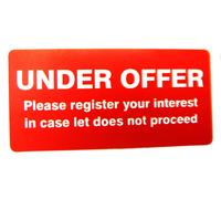 Proprietà Vendite Etichette Rosso 50x25mm Rettangoli Immobiliare E Locazione