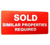 Proprietà Vendite Etichette Rosso 50x25mm Rettangoli Immobiliare E Locazione