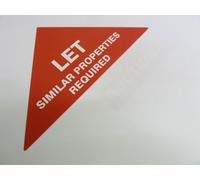 Proprietà Vendite Etichette Rosso Grande Triangoli Immobiliare & Locazione