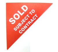 Proprietà Vendite Etichette Rosso Grande Triangoli Immobiliare & Locazione