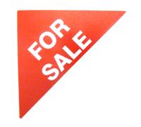 Proprietà Vendite Etichette Rosso Grande Triangoli Immobiliare & Locazione