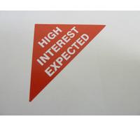 Proprietà Vendite Etichette Rosso Piccolo Triangoli Immobiliare E Locazione