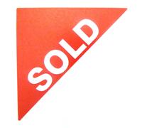 Proprietà Vendite Etichette Rosso Piccolo Triangoli Immobiliare E Locazione