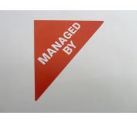 Proprietà Vendite Etichette Rosso Piccolo Triangoli Immobiliare E Locazione