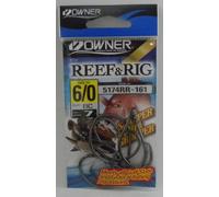 Proprietario 5174RR-161 Gancio Circolare Nero Cromo Reef E Rig Taglia 6/0 7Ct