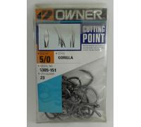 Proprietario 5305-151 # 5/0 GORILLA BLACK Gancio Da Pesca Vivo 3X Forte 23Ct