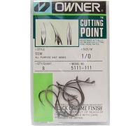 Proprietario americano Corp Esca SSW w / Cutting Point, Black Chrome 8pc 1/0 # 5111-111-1 / 0