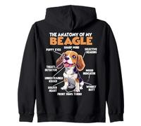 Proprietario del Cane Beagle T Anatomia del Beagle Che Felpa con Cappuccio