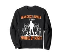 Proprietario del franchising di Day Zombie by Night Divertente Halloween Spaventoso Felpa