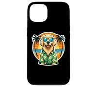 Proprietario di cani da retriever con rivestimento piatto vibrazioni estive vacanze vacanze Custodia per iPhone 13