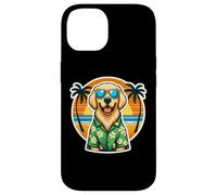 Proprietario di cani da retriever con rivestimento piatto vibrazioni estive vacanze vacanze Custodia per iPhone 14