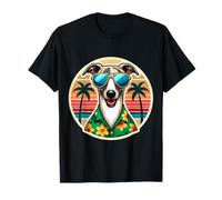 Proprietario di cani Whippet Vibes estive Vacanze tropicali Sole vacanze Maglietta