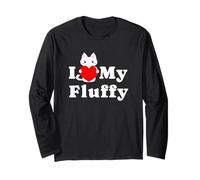 Proprietario di I Love Fluffy Cat Amante dei Gattini Maglia a Manica