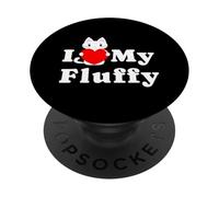 Proprietario di I Love Fluffy Cat Amante dei gattini PopSockets PopGrip Adesivo