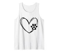 Proprietario di San Valentino Cane Amore Cuore E Zampa Pet Canotta