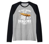 Proprietario Lucertola Parlando con Rettile Tenendo Peter´s Banded Skink Maglia con Maniche Raglan