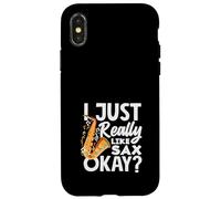 Proprio come Sax Saxophone Orchestra Jazz Band Custodia per iPhone X/XS
