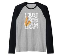 Proprio Come Sax Saxophone Orchestra Jazz Band Maglia con Maniche Raglan