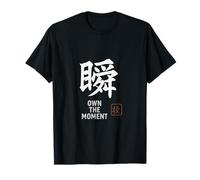 Proprio il momento Kanji Simbolo Grafica Minimal Maglietta