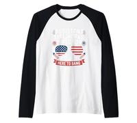 Proprio Qui a Bang Assistant Fireworks Director 4 luglio Maglia con Maniche Raglan