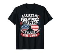 Proprio Qui a Bang Assistant Fireworks Director 4 luglio Maglietta