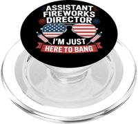 Proprio qui a Bang Assistant Fireworks Director 4 luglio PopSockets PopGrip per MagSafe