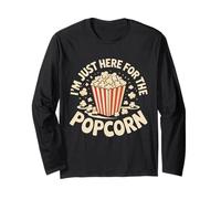 Proprio Qui per Gli Amanti del Cinema Divertente Popcorn Maglia a Manica