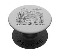 Proprio sporco. Costruisci sogni investitore fondiario, appassionato, off-grid PopSockets PopGrip Adesivo