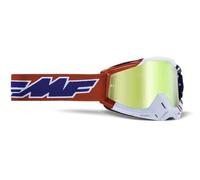 PRORACER FMF Powercore Occhiali da Motocross, Enduro, MTB, Sci, Snowboard, Supermotard, Offroad (Bianco Iridium)