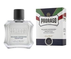 Proraso Balsamo After Shave Blue - 100 ml | Crema dopobarba protettiva per pelle secca e ruvida e barba, da uomo, 96,4 g