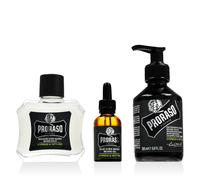 Proraso Set barba uomo Cypress and Vetyver, Set ideale come regalo uomo contenente Shampoo da 200 ml, Olio 30 ml e Balsamo per la barba da 100 ml, Made in Italy
