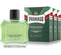 Proraso Lozione Dopobarba Uomo Rinfrescante, 3 x 100ml, Lozione con Olio di Eucalipto e Mentolo da applicare dopo la rasatura, Made in Italy