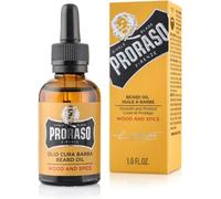 Proraso Olio Cura Barba Wood and Spice, 30ml, Olio da barba uomo con effetto ammorbidente e nutriente, Olio barba folta e lunga, Made in Italy