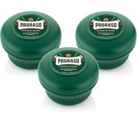 Proraso Sapone da Barba in Ciotola Rinfrescante, 3 x 150ml, Sapone barba per la rasatura arricchito con Olio di Eucalipto e Mentolo, Made in Italy