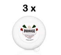 Proraso Sapone da Barba Pentola Bianco/Sensibile Avena & Tè Verde 150ml 3XPACK