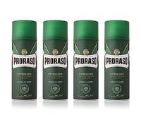 Proraso Schiuma da Barba Rinfrescante, 4 x 400ml, Schiuma barba ad azione rinfrescante con estratti di Olio di Eucalipto e Mentolo, Made in Italy