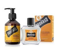 Proraso Set Barba con Detergente Barba 200 ml, Balsamo Cura Barba 100 ml | Wood and Spice, Set per cura della barba corta, Cofanetto regalo uomo, Fragranza legnosa e speziata, Made in Italy dal 1948