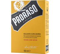 Proraso Balsamo Cura Barba Wood and Spice, 100ml, Balsamo barba uomo per nutrire e ammorbidire la pelle ottenendo immediato sollievo, Made in Italy