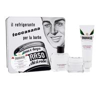 Proraso White Aftershave Balm White 100 Ml + Pre-Shave Cream White 100 Ml + Shaving Cream White 150 Ml + Tin Can 100Ml Per Uomo (Aftershave Balm)