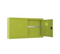 PROREGAL Armadio portautensili sospeso AMEGO | 1x ripiano | AxLxP 65x120x27,5cm | metallo | Chiusura con serratura | Verde | Armadio da officina