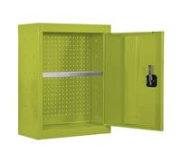 PROREGAL Armadio portautensili sospeso AMEGO | 1x ripiano | AxLxP 65x50x27,5cm | metallo | Chiusura con serratura | Verde | Armadio da officina
