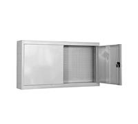 PROREGAL Armadio portautensili sospeso AMEGO | AxLxP 55x90x27,5cm | metallo | Chiusura con serratura | Bianco | Armadio da officina