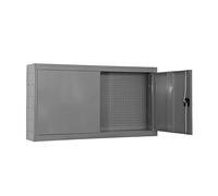 PROREGAL Armadio portautensili sospeso AMEGO | AxLxP 55x90x27,5cm | metallo | Chiusura con serratura | Grigio | Armadio da officina