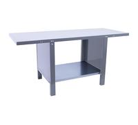 PROREGAL Banco da lavoro BUFFALO METAL | AxLxP 83x120x73cm | Portata 700kg | Grigio | Tavolo da lavoro