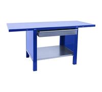 PROREGAL Banco da lavoro BUFFALO METAL con 1x Cassetto | AxLxP 83x120x73cm | Portata 700kg | Grigio | Tavolo da lavoro
